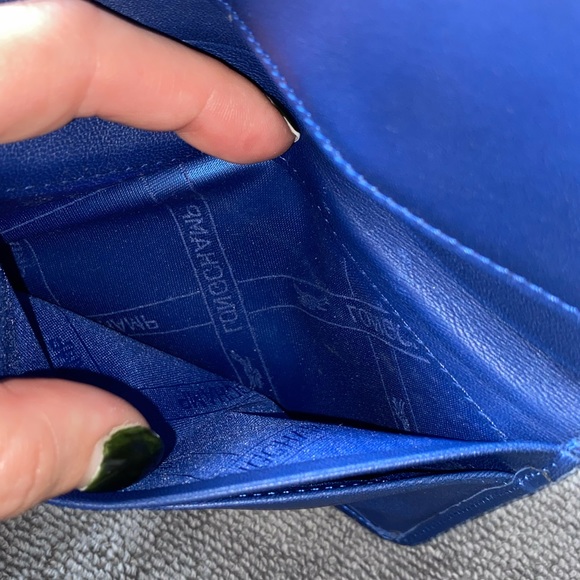 Longchamp Blue Leather Zip Wallet - Picture 7 of 11